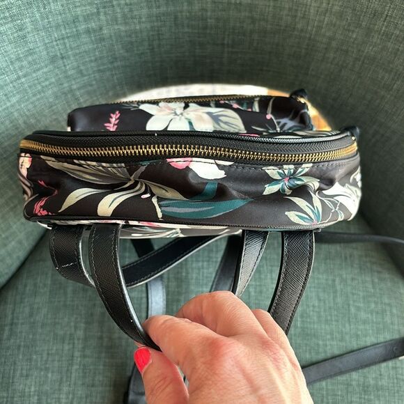 Kate Spade Wilson Road Botanical Small Bradley mini backpack floral black EUC! - Picture 8 of 12